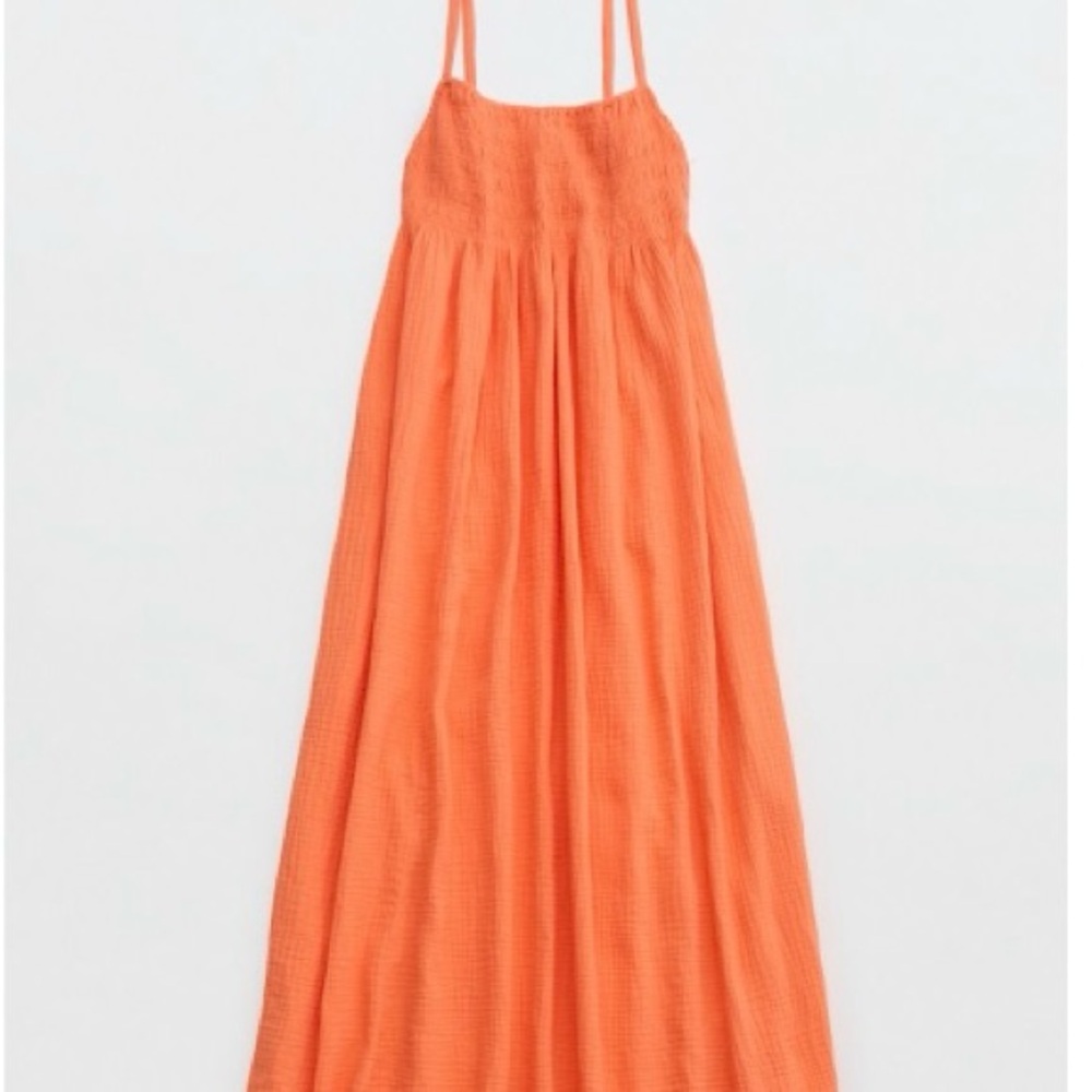 Aerie Pool Party Orange Maxi Dress